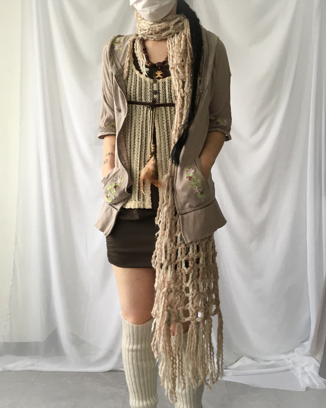 Feather point crochet sleeveless 상품이미지7