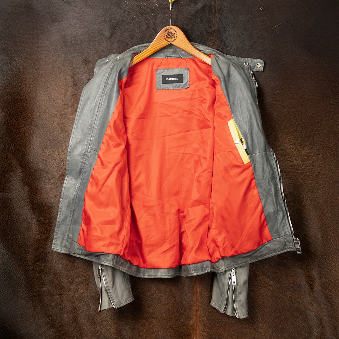 [M] 디젤 쉽스킨(양가죽) 라이더 자켓 / 바이커 자켓  상품이미지3