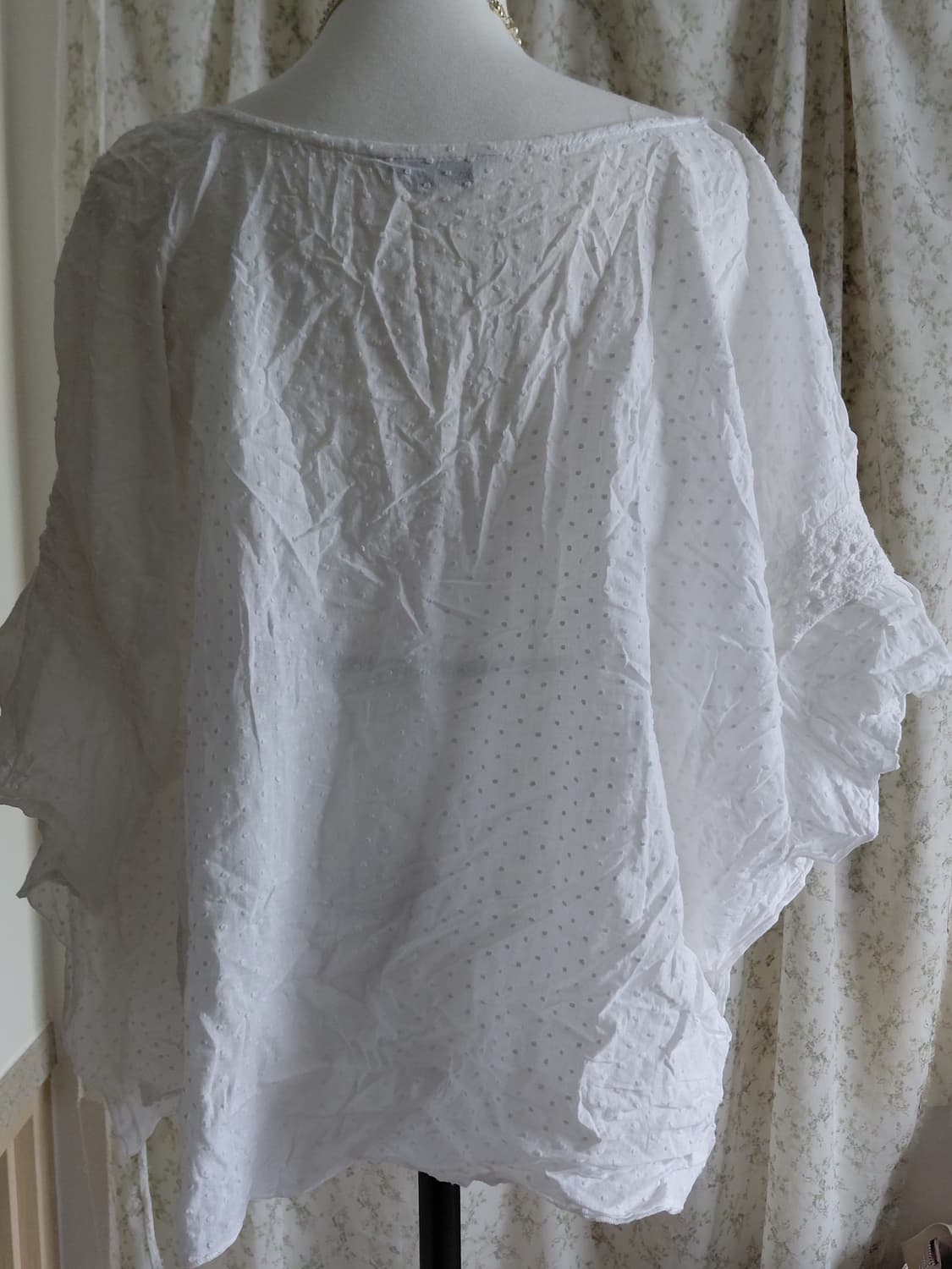 [빈티지] 유럽빈티지st 화이트 펀칭 레이스 블라우스 상품이미지2
