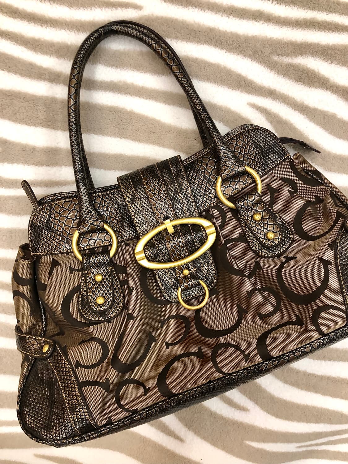 00s 오네갸루 금장 뱀피 숄더백 가방 빈티지 와투케 니혼진 갸루 히메 상품이미지1