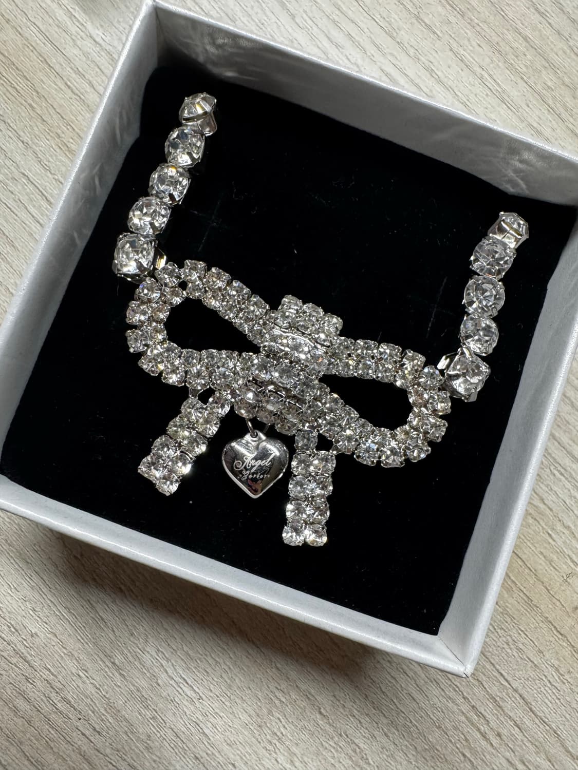 엔젤가터 big bow gem necklace 빅 젬 리본 목걸이 상품이미지1