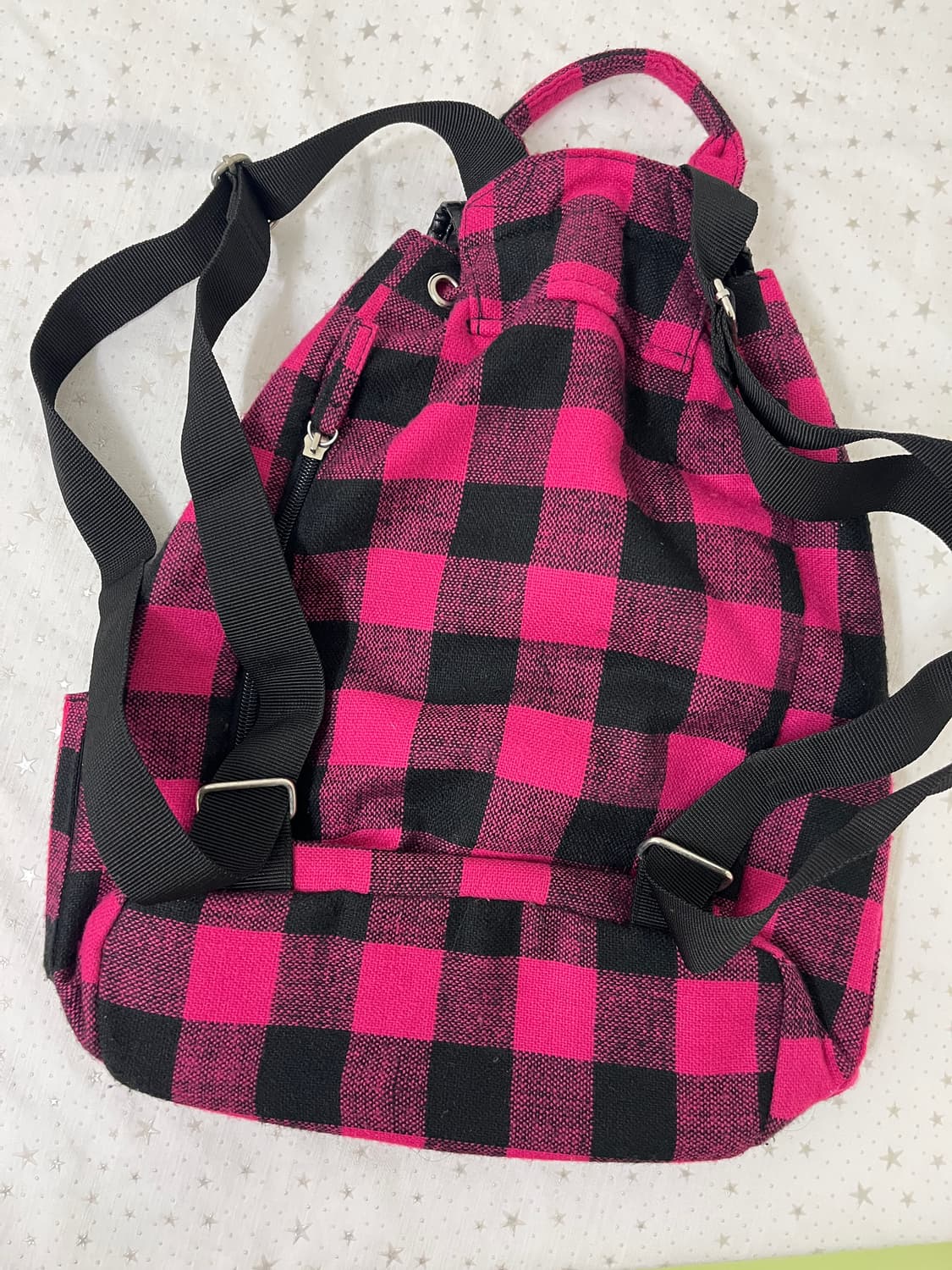 핫핑크 체크 모리걸 백팩 💕 상품이미지8