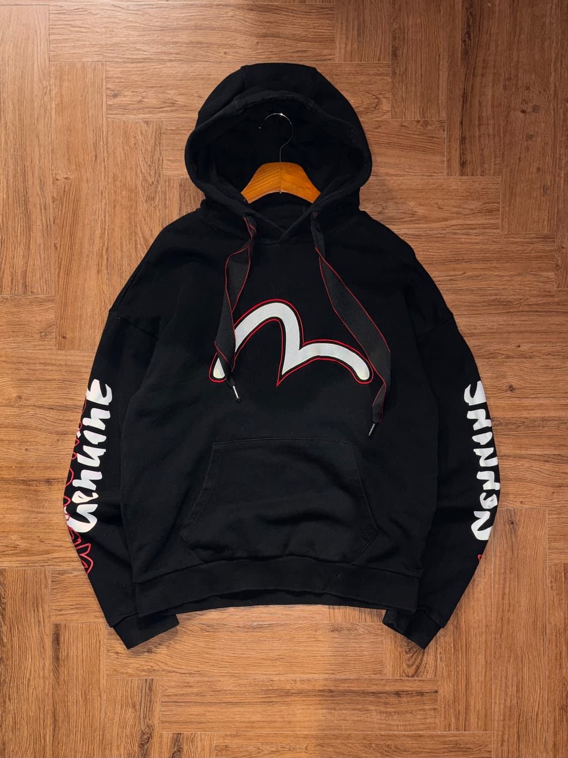 에비수 로고 오버핏 후드티 상품이미지4