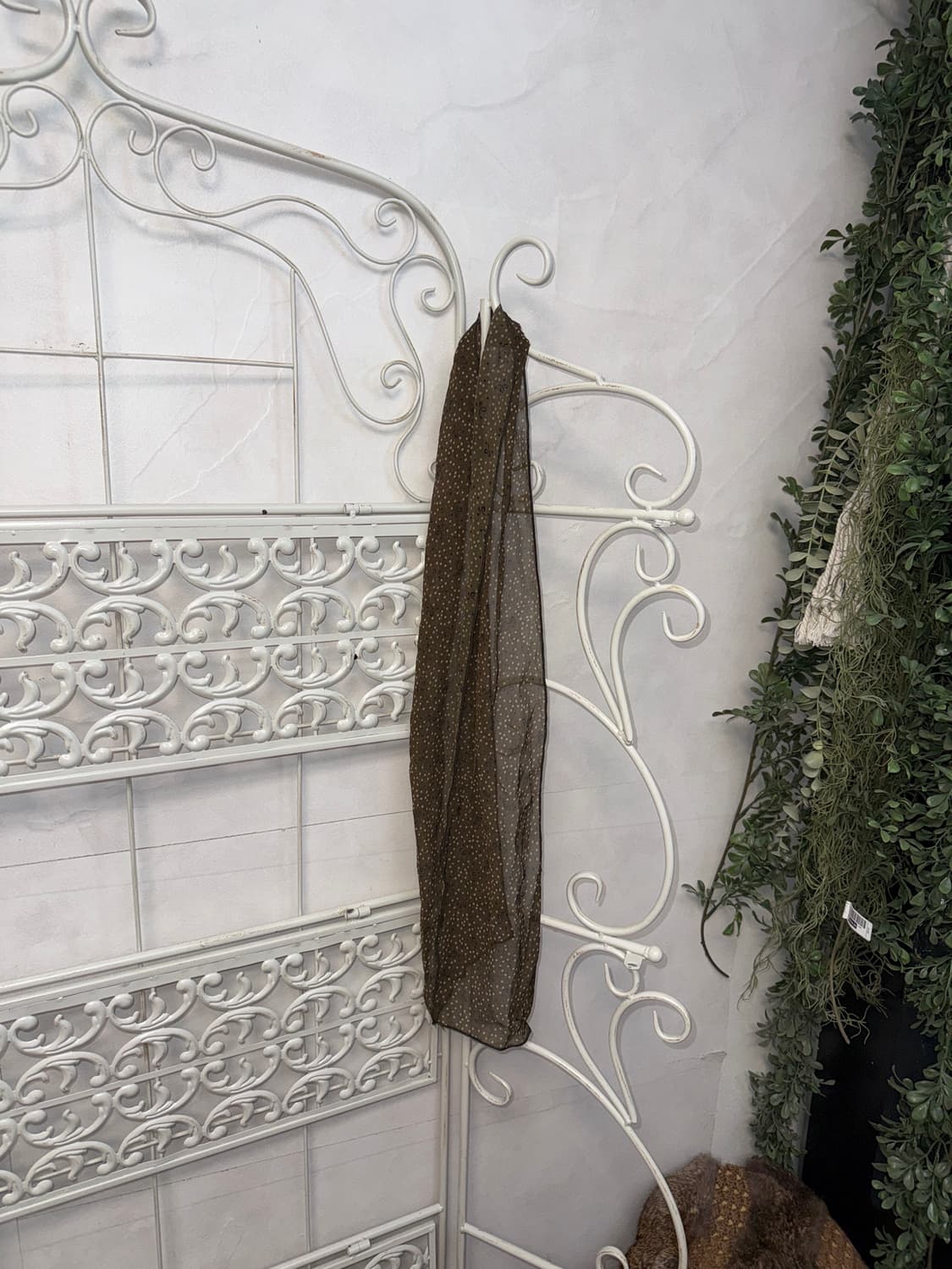 Brown ribbon dot scarf 상품이미지4