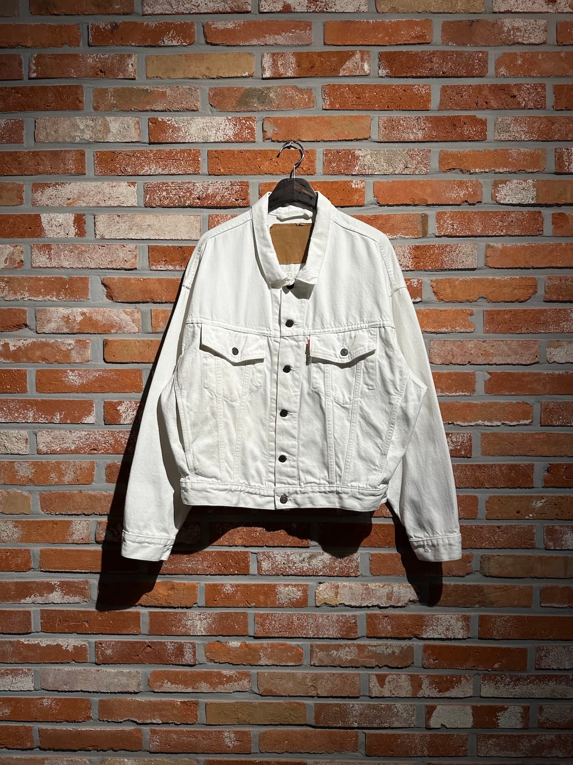 90s USA 빈티지 리바이스 70598-0251 화이트 트러커 데님자켓 상품이미지1