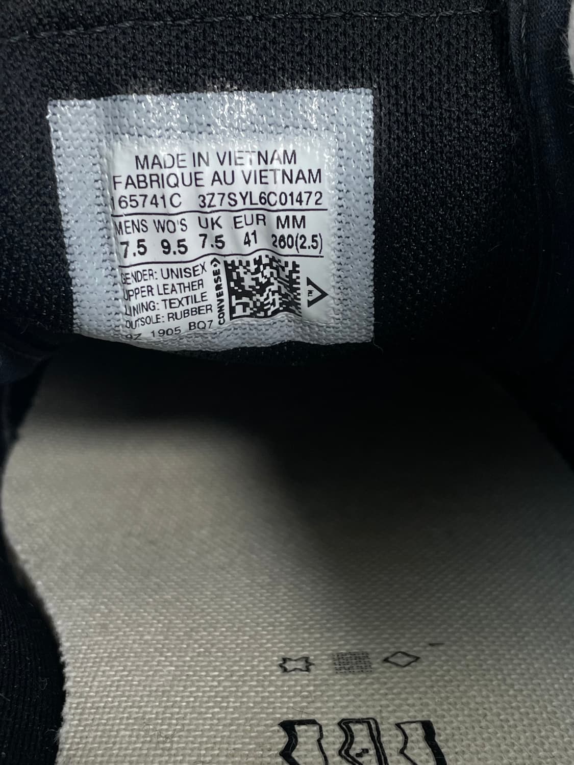 [260] Converse 컨버스 블랙 원스타 레더 한별 상품이미지9