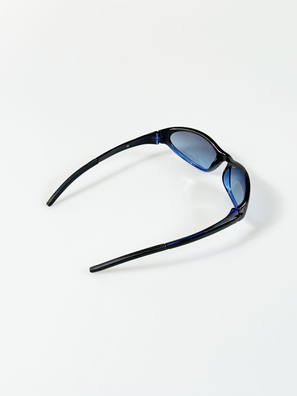 90s 블루 블랙 투톤 오벌 스포티 빈티지 틴트 선글라스 상품이미지4