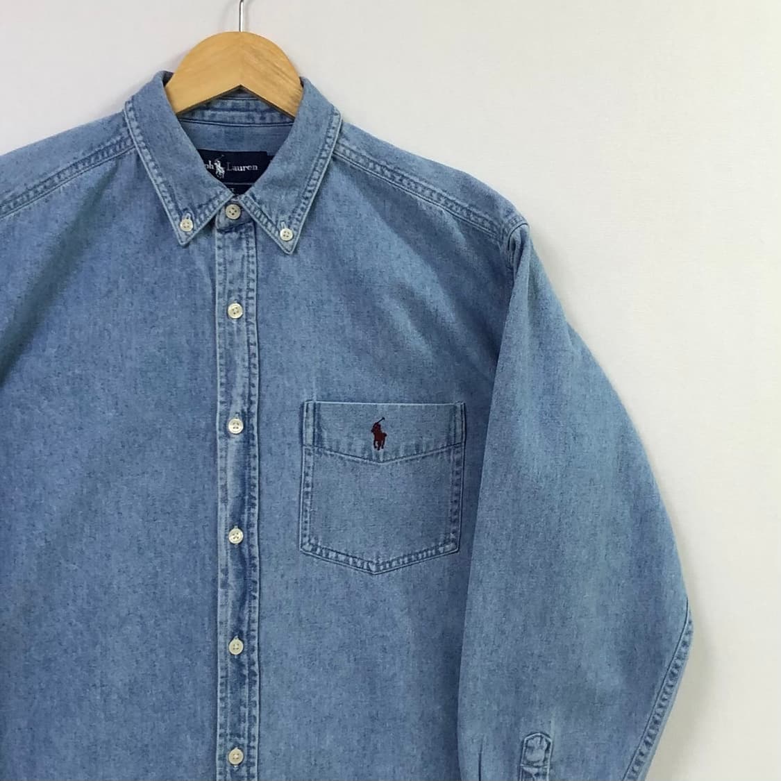 L 폴로 데님 셔츠 상품이미지1