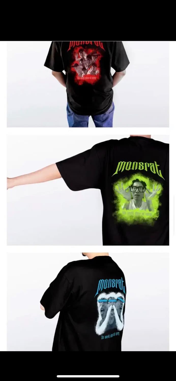 괴물쥐 100만 구독자 기념 MONSRAT 티셔츠 블랙 XL 상품이미지3