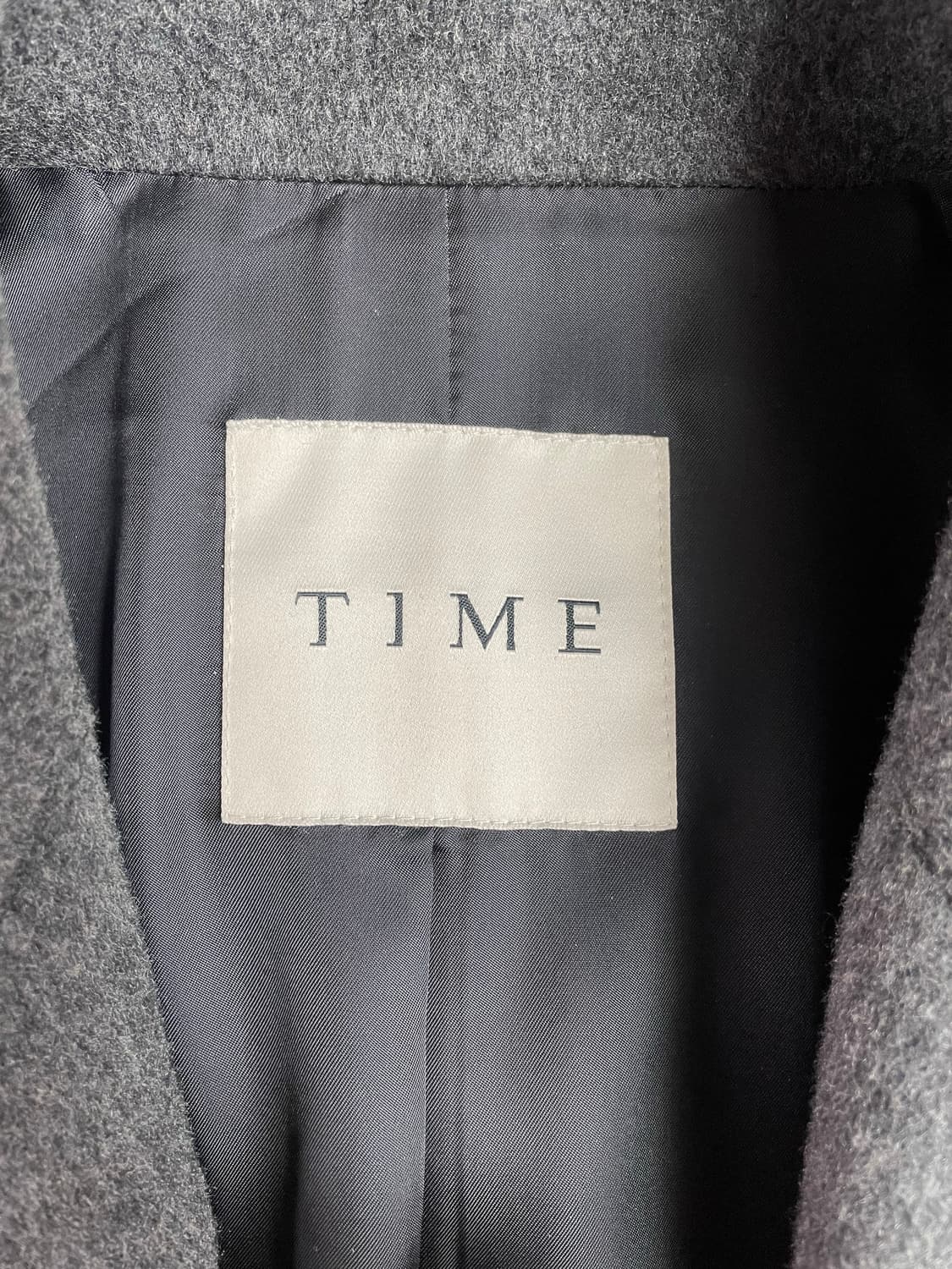 타임옴므 20주년 다크그레이 체스터 벨티드 코트 95사이즈 상품이미지5