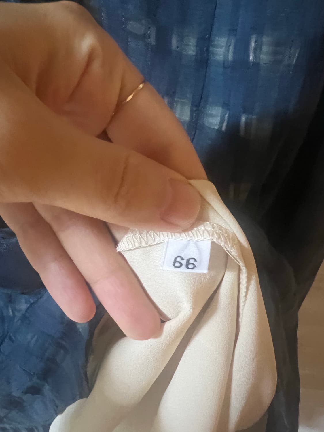 빈티지 체크 리본 커프스 블라우스 상품이미지4
