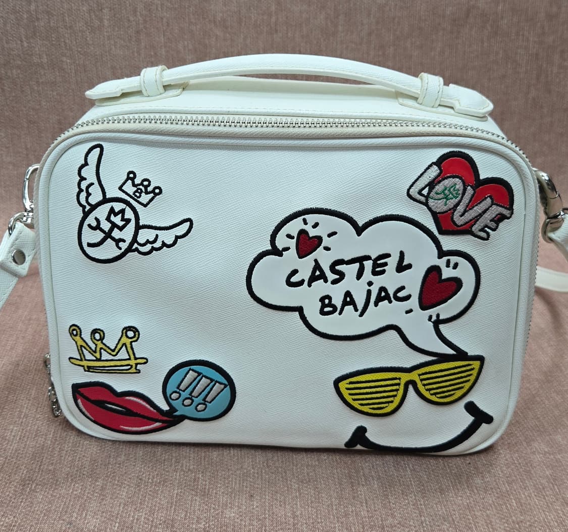 카스텔바작 화이트 스티커 미니 크로스백 상품이미지1