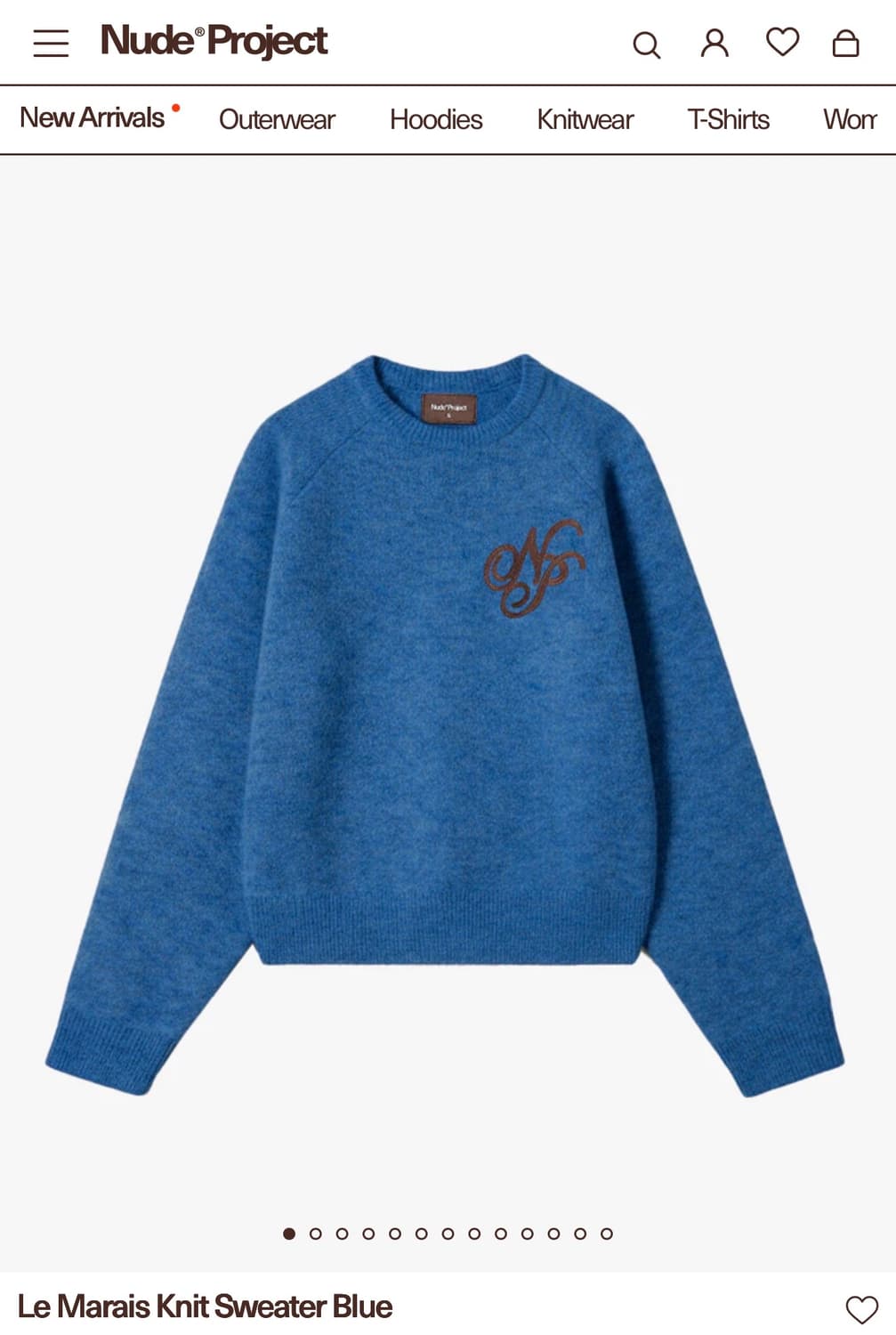스페인 누드 프로젝트 니트 블루 L사이즈 새상품 상품이미지4