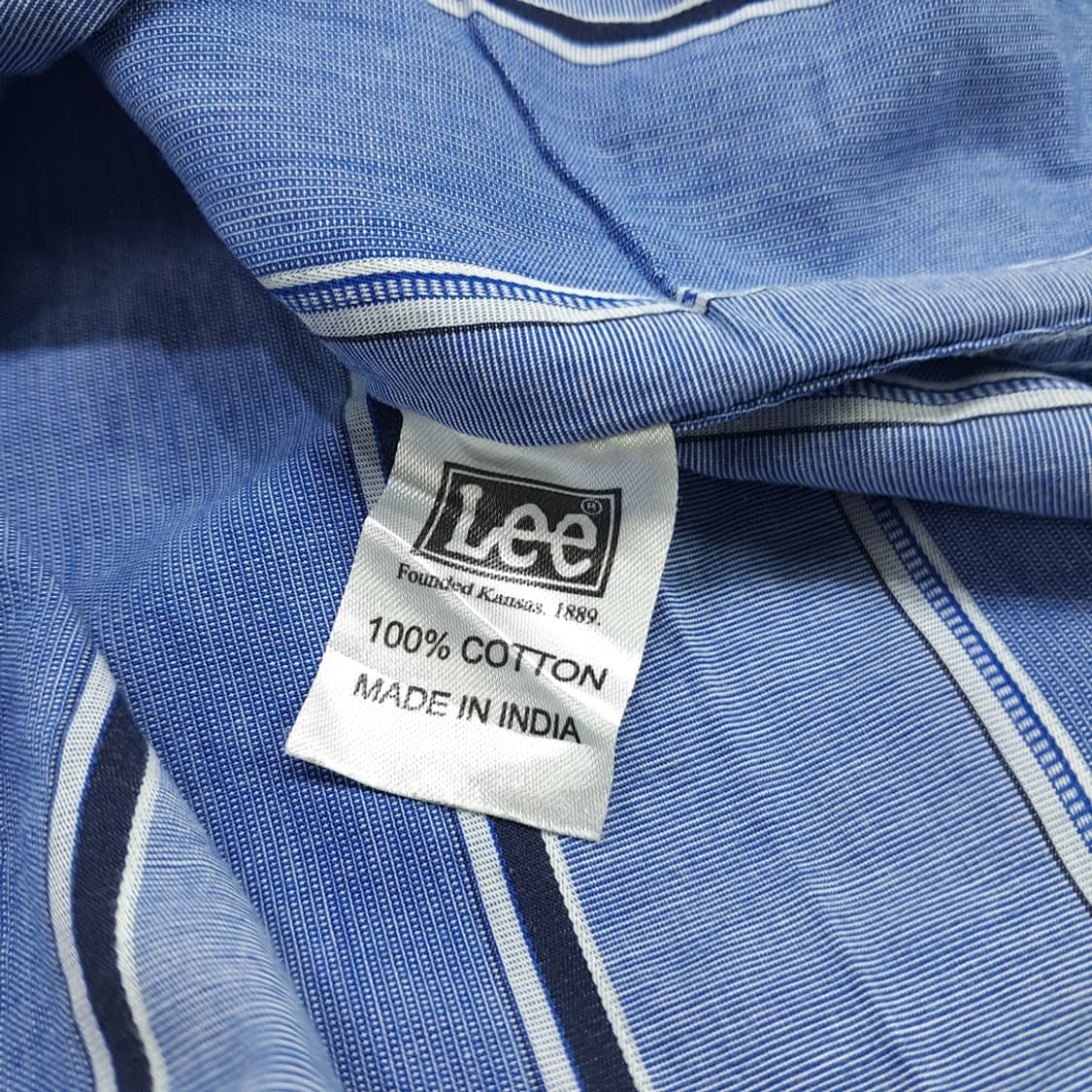 CN682 M LEE 리 올드스쿨 블루 스트라이프 긴팔 셔츠 남방 상품이미지7