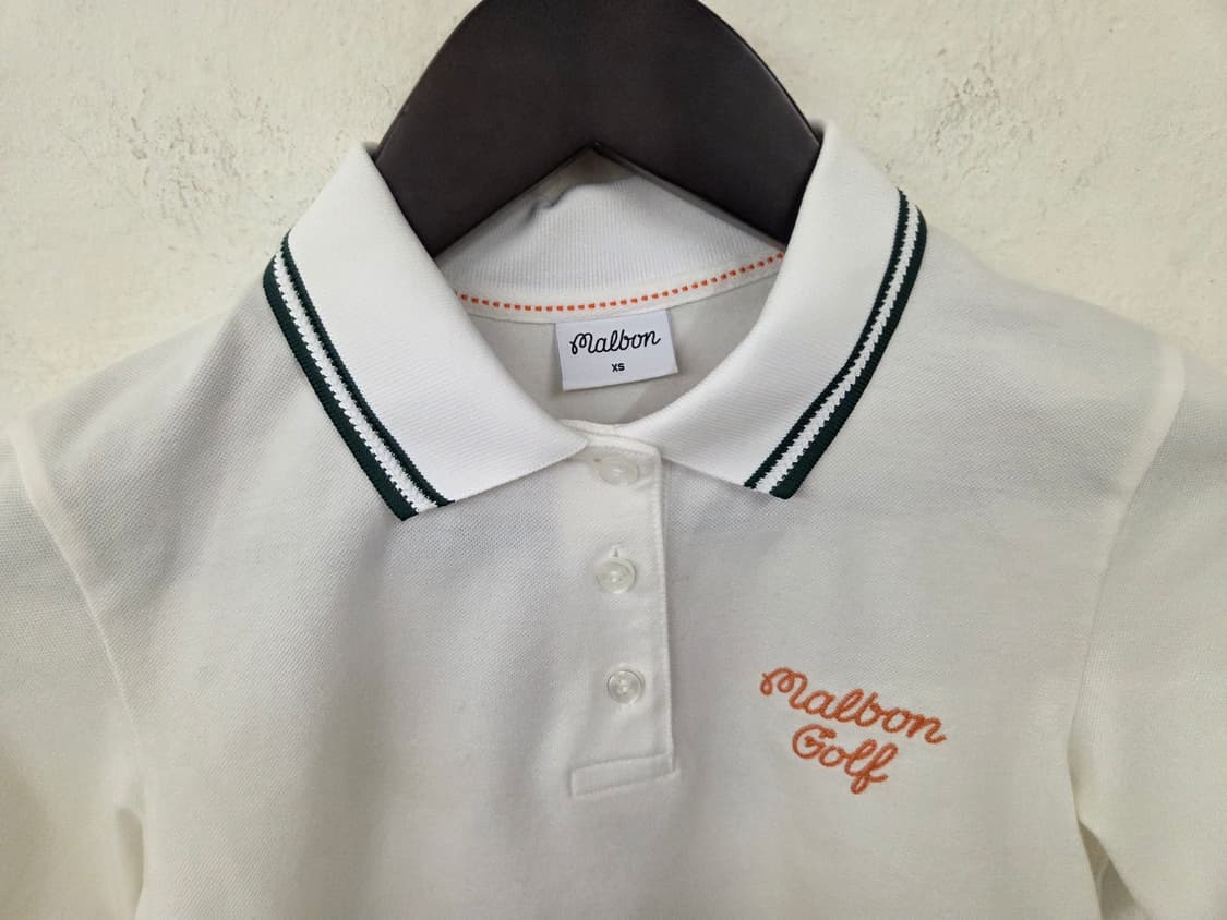 말본골프 크롭화이트 카라 반팔티 XS 상품이미지4