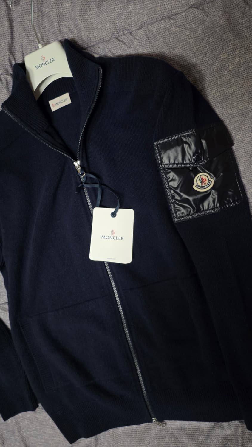 몽클레르 니트집업 다크네이비 XL (새상품) 상품이미지5