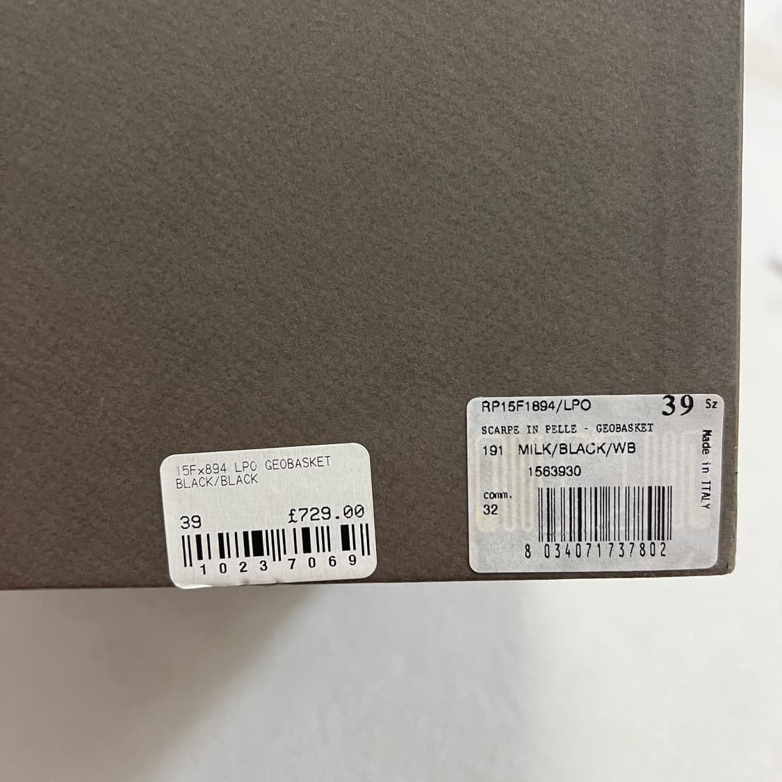 릭오웬스 15FW 지오바스켓 모노크롬 LPO 밀크 블랙 상품이미지8