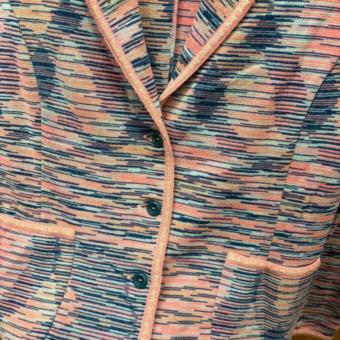 미쏘니 테일러드 자켓 핑크 파이핑 패치 포켓 디테일 핑크 상품이미지6