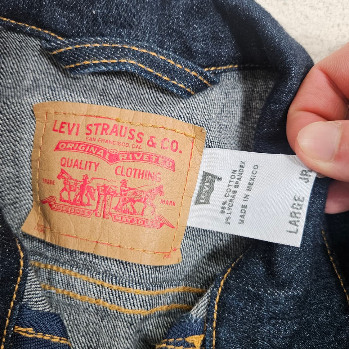 리바이스 크롭 데님 자켓 L 상품이미지5