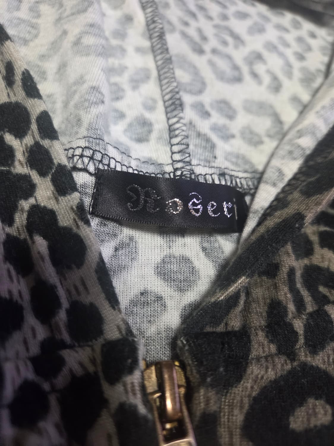 Y2k 호피 레오파드 후드집업  상품이미지2