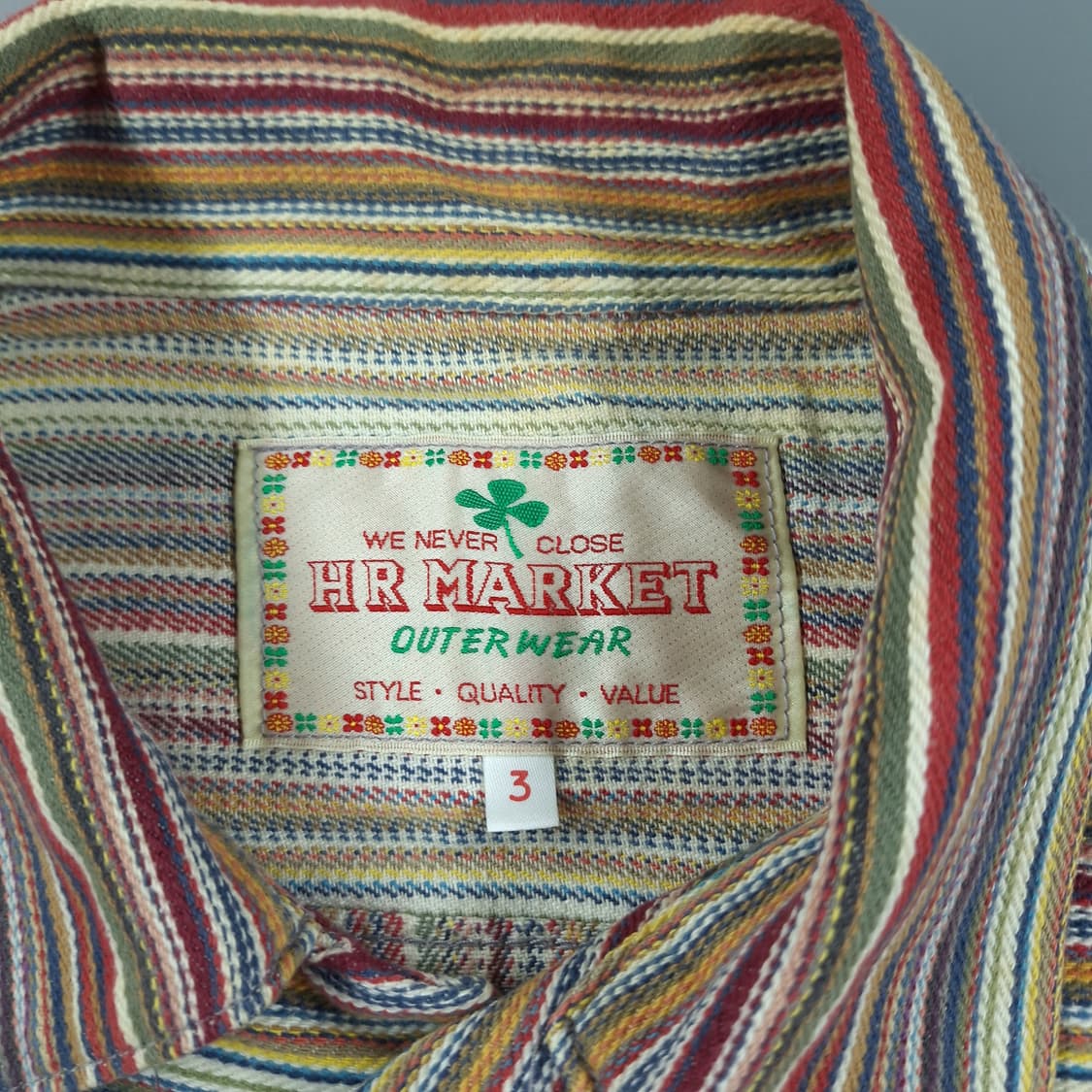 HRMARKEY 할리우드렌치마켓 멀티컬러 스트라이프 트러커자켓 캐주얼자켓 상품이미지6