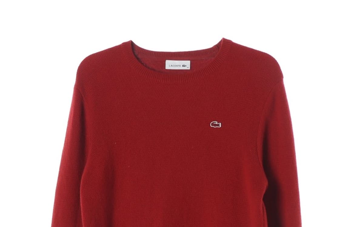 라코스테 여성 자수 로고 레드 울 니트 38 상품이미지3