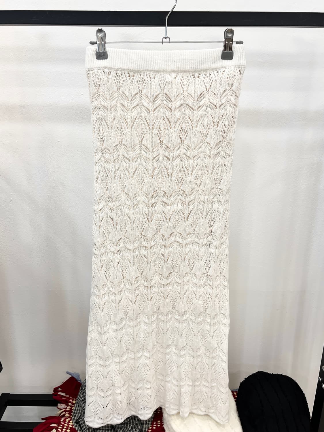 White crochet knit skirt 상품이미지6