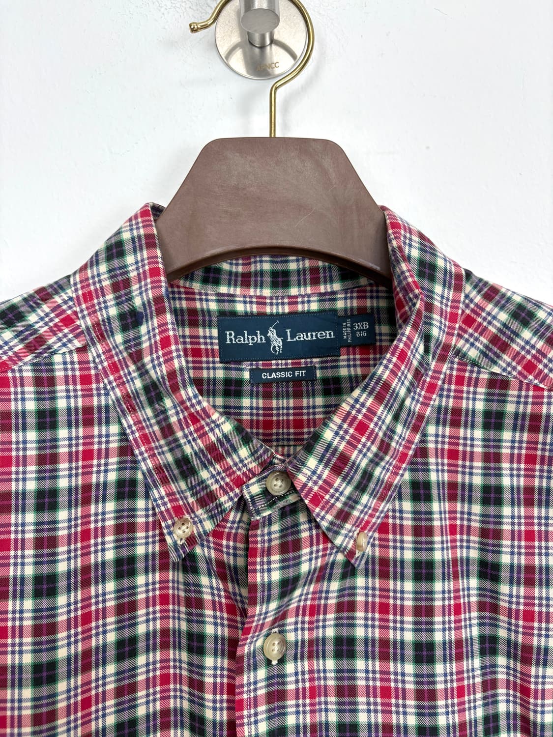 [4XL]POLO 레드체크 긴팔 셔츠 상품이미지5