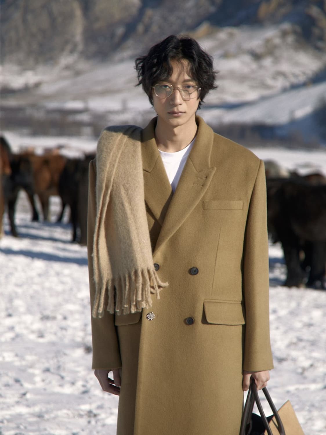 [23FW] STU 더블 코트 카멜컬러 M사이즈 | 미사용 새상품 상품이미지8