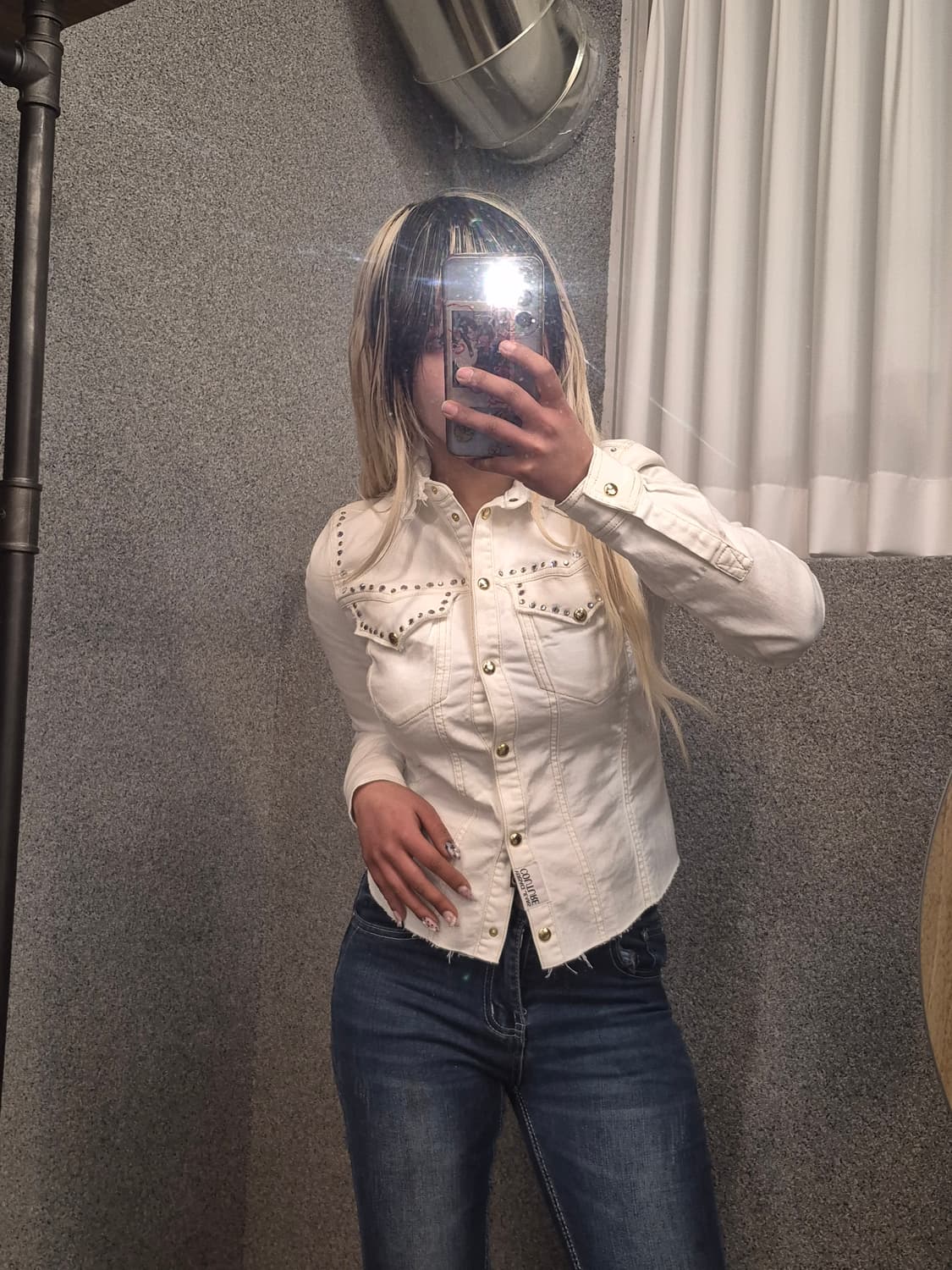 VERSACE JEANS WHITE DENIM SHIRT  상품이미지1