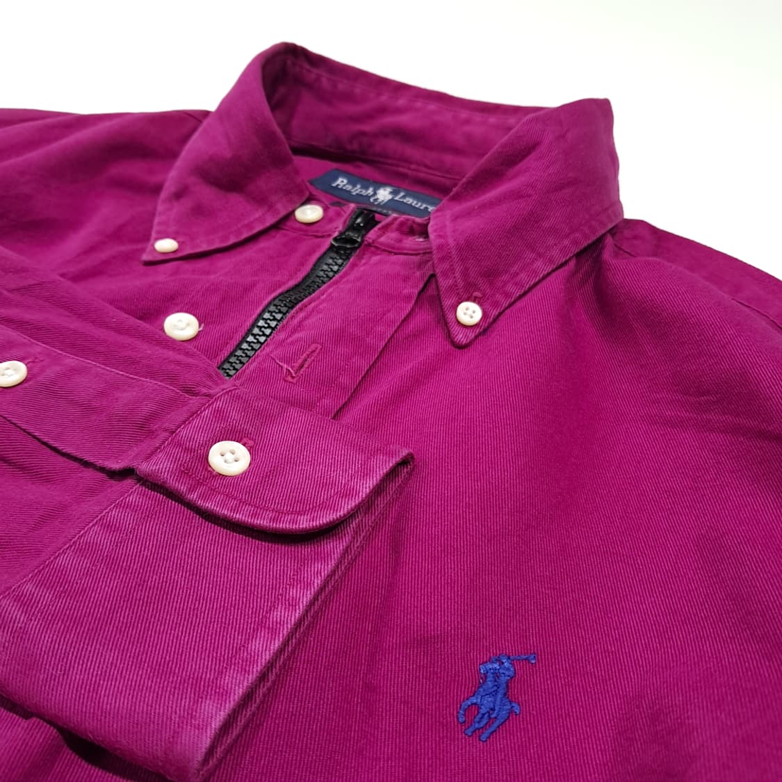 CL789 FREE 폴로 90s 말레이시아판 퍼플 리메이크 크롭 집업  상품이미지4