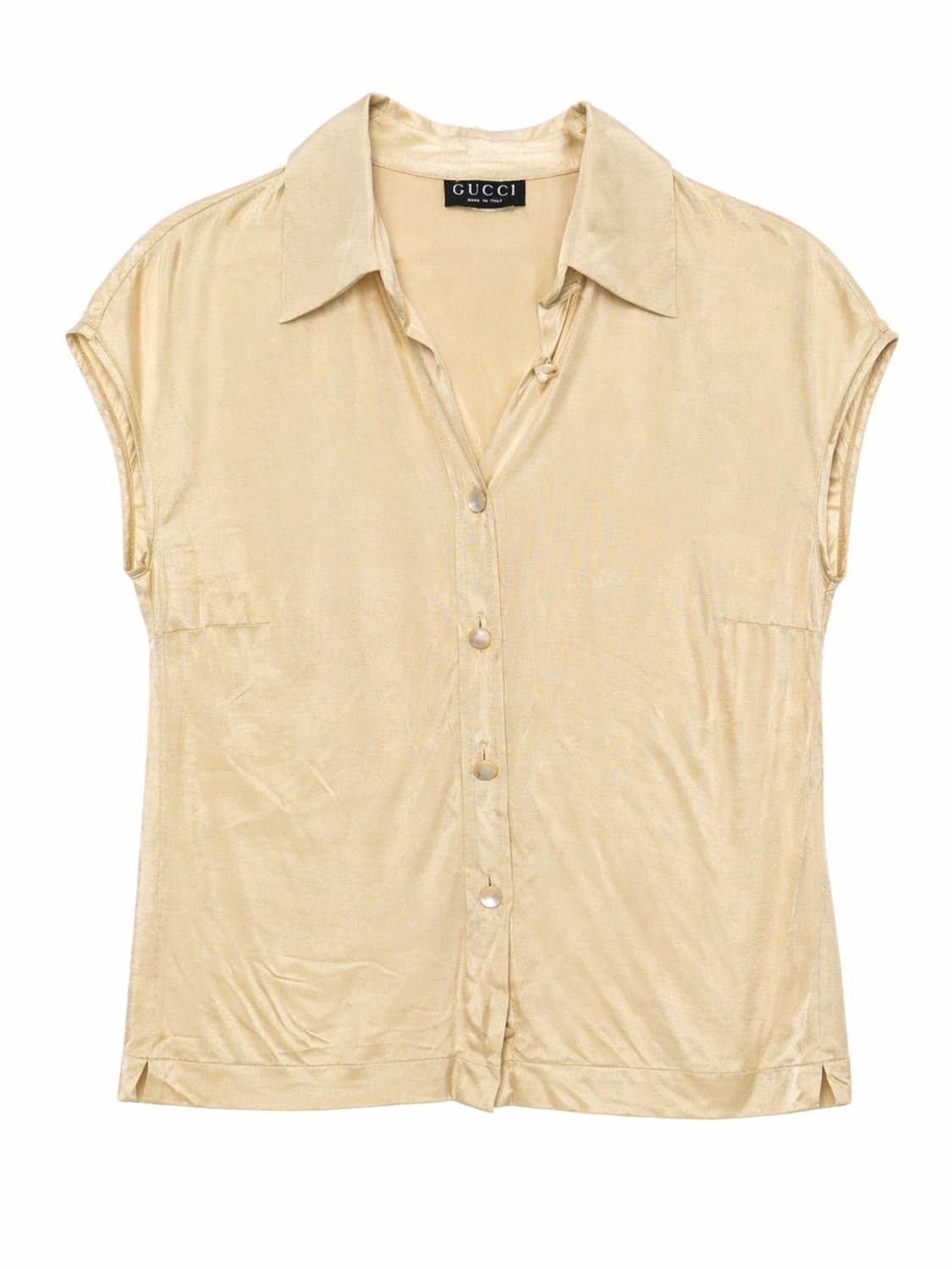 구찌 실크 옐로우 블라우스 상품이미지1