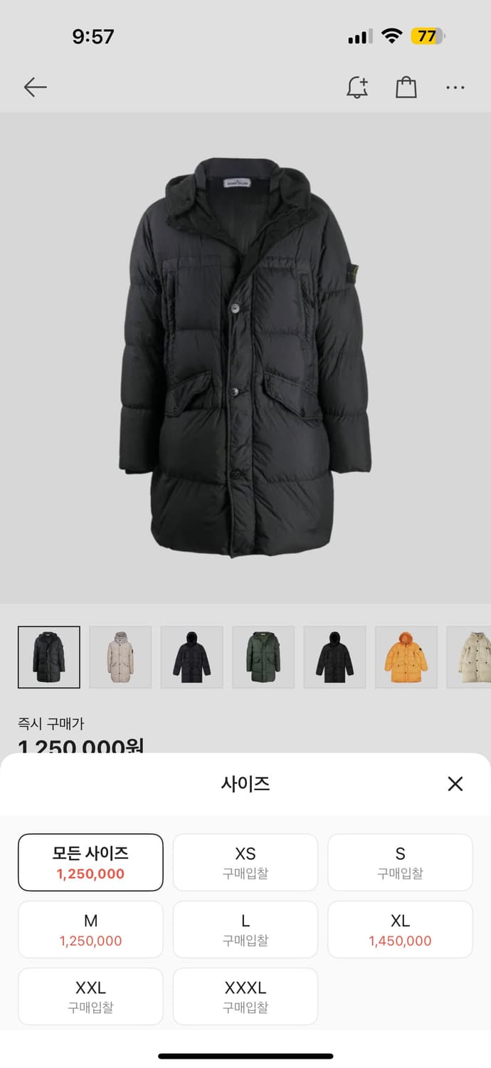 19fw 스톤아일랜드 크링클랩스 롱패딩L 상품이미지9