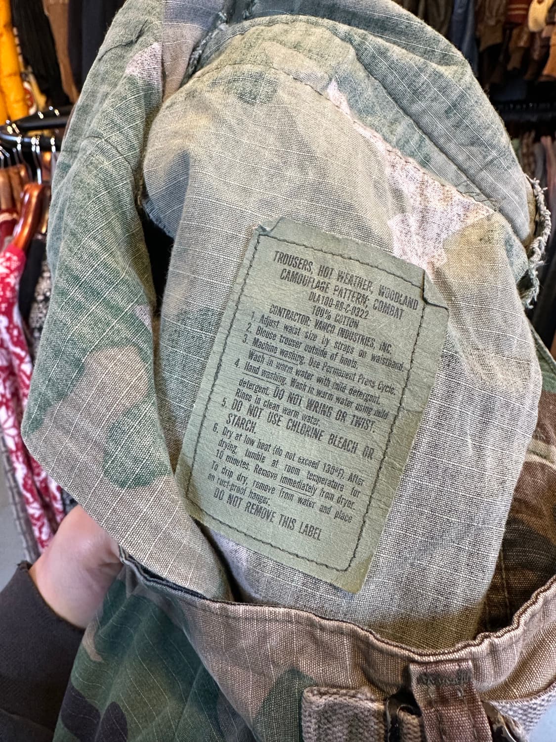 80s Us Army 미군 우드랜드 카모 립스탁 BDU 팬츠 상품이미지9