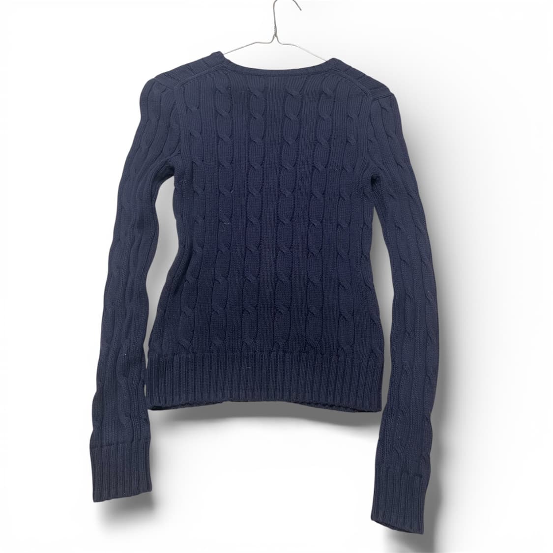 네이비케이블 레드포니 코튼니트(표기s) 상품이미지3