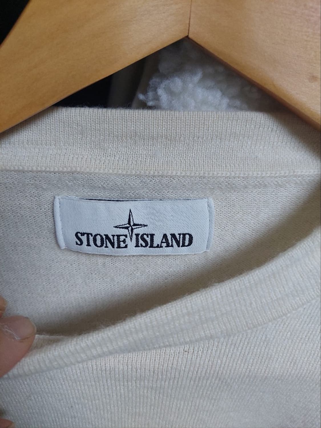 스톤아일랜드 크루넥 울 100프로 니트 아이보리 M 상품이미지9