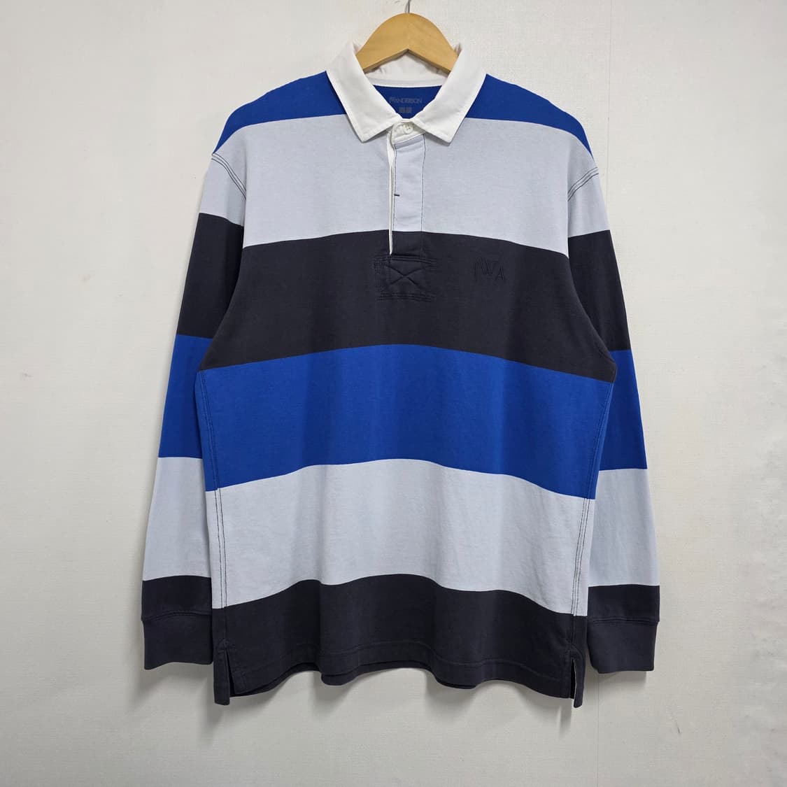 L 유니클로 JW앤더슨 오버사이즈 러거 스트라이프 럭비티 상품이미지2