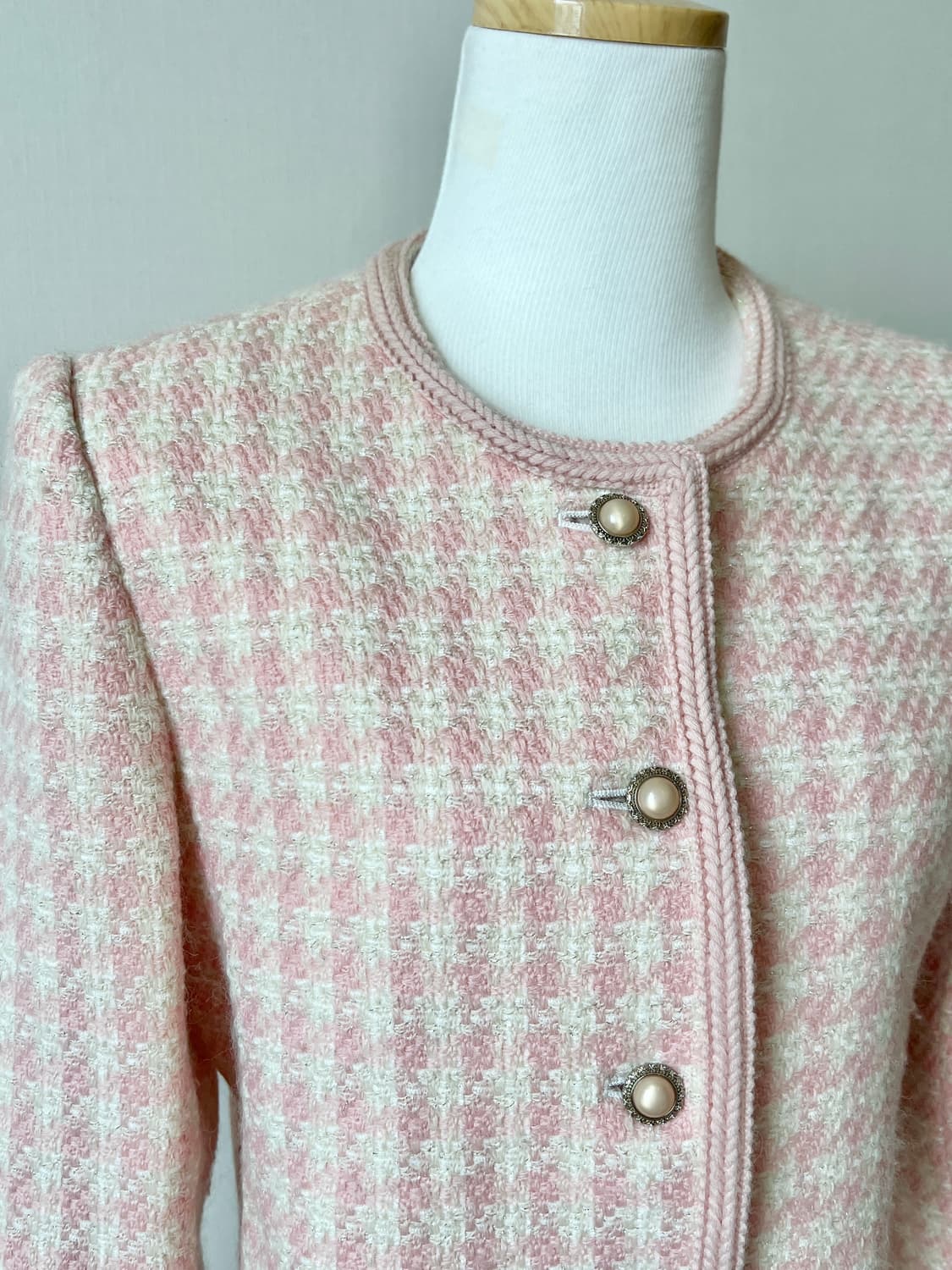 pink tweed crop jacket 상품이미지3