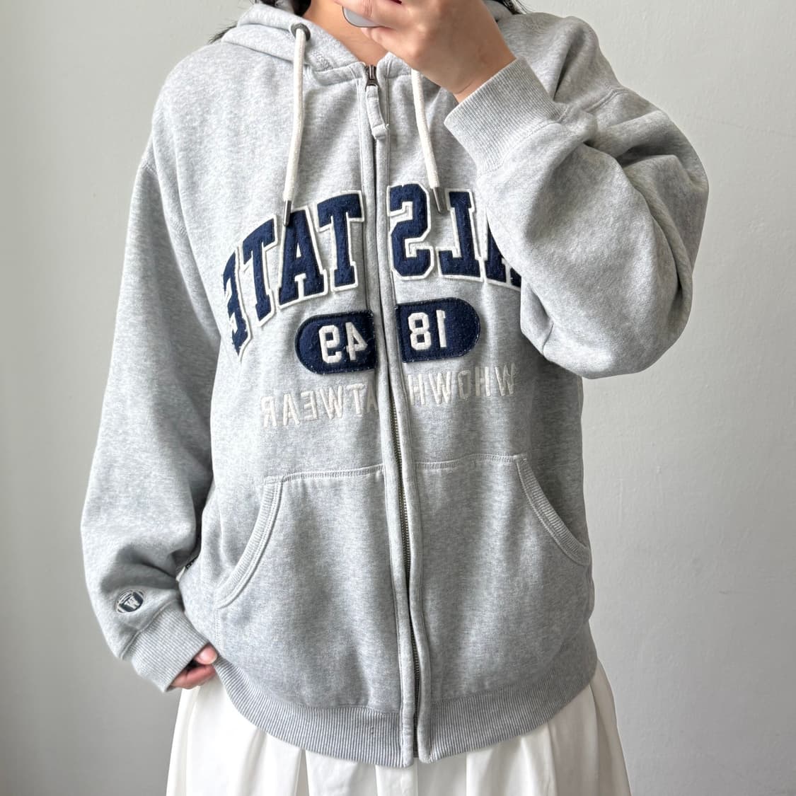 [L] 후아유 그레이 후드집업 상품이미지1