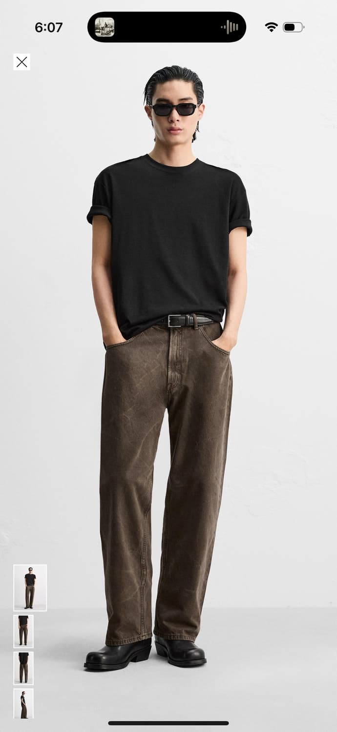 자라 zara 배기진 워시드 상품이미지1