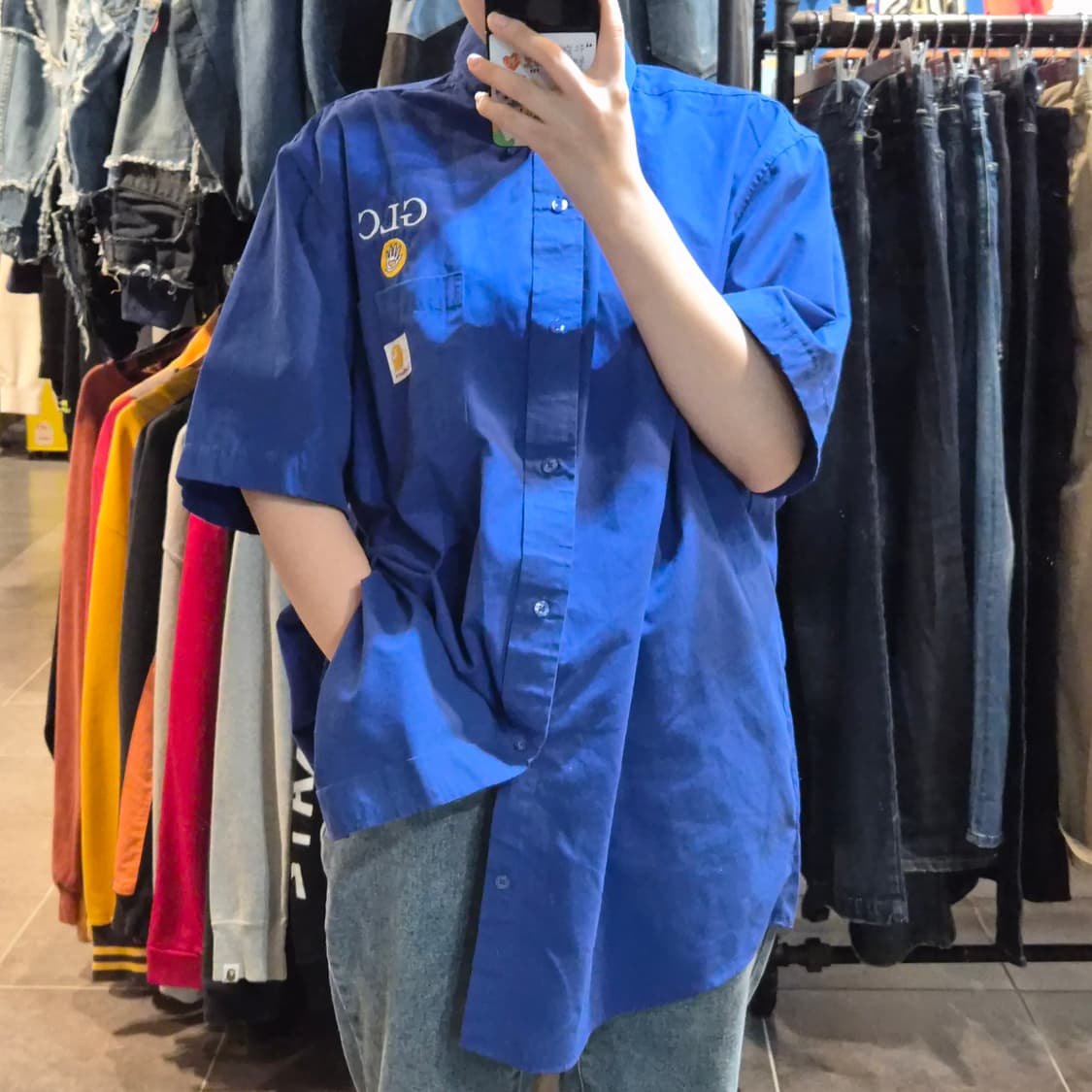 [NO.9] 칼하트 반팔 셔츠 블루 상품이미지2