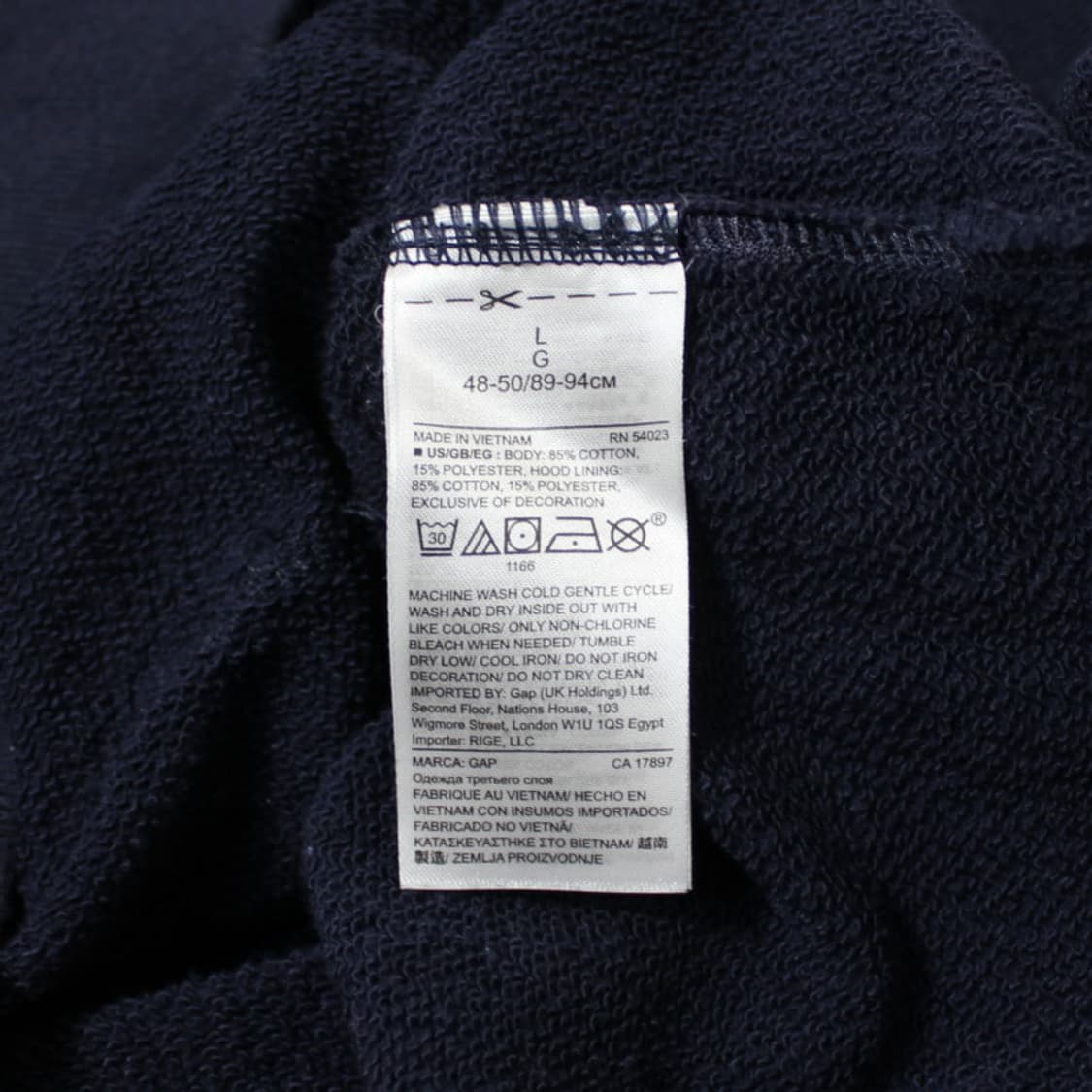 GAP 갭 네이비 후드집업 상품이미지4