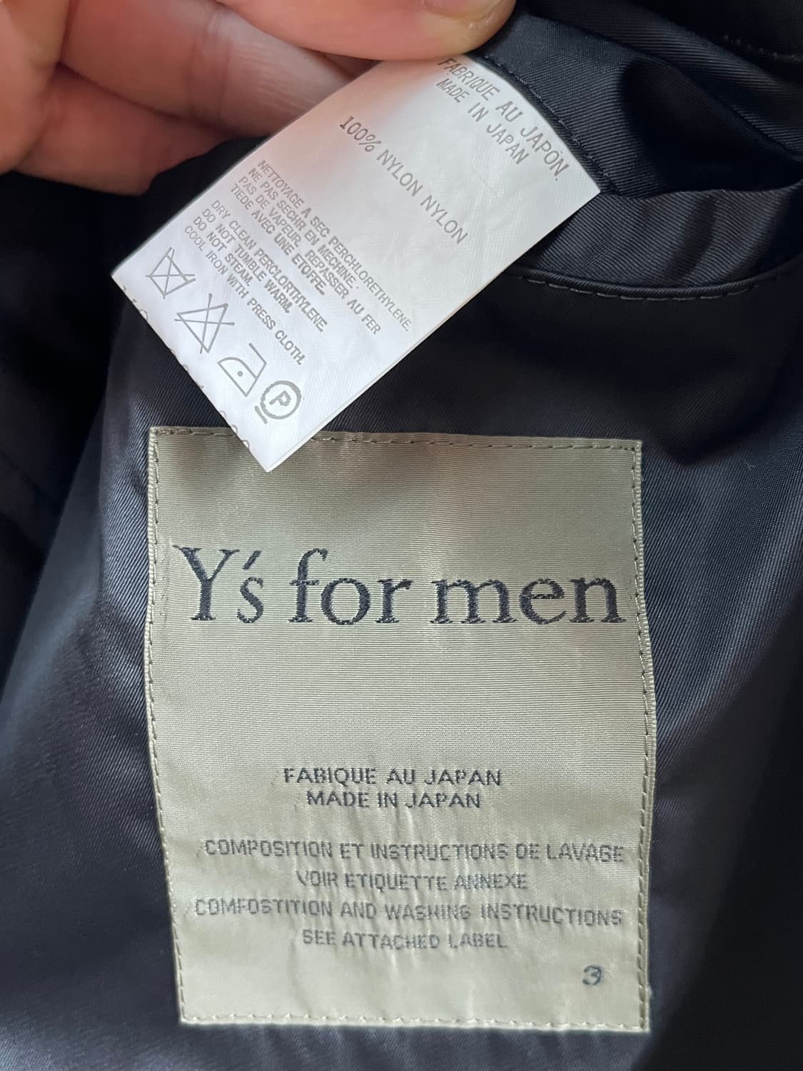 Yohji Yamamoto 나일론 오버핏 트렌치코트 블랙 3 상품이미지8