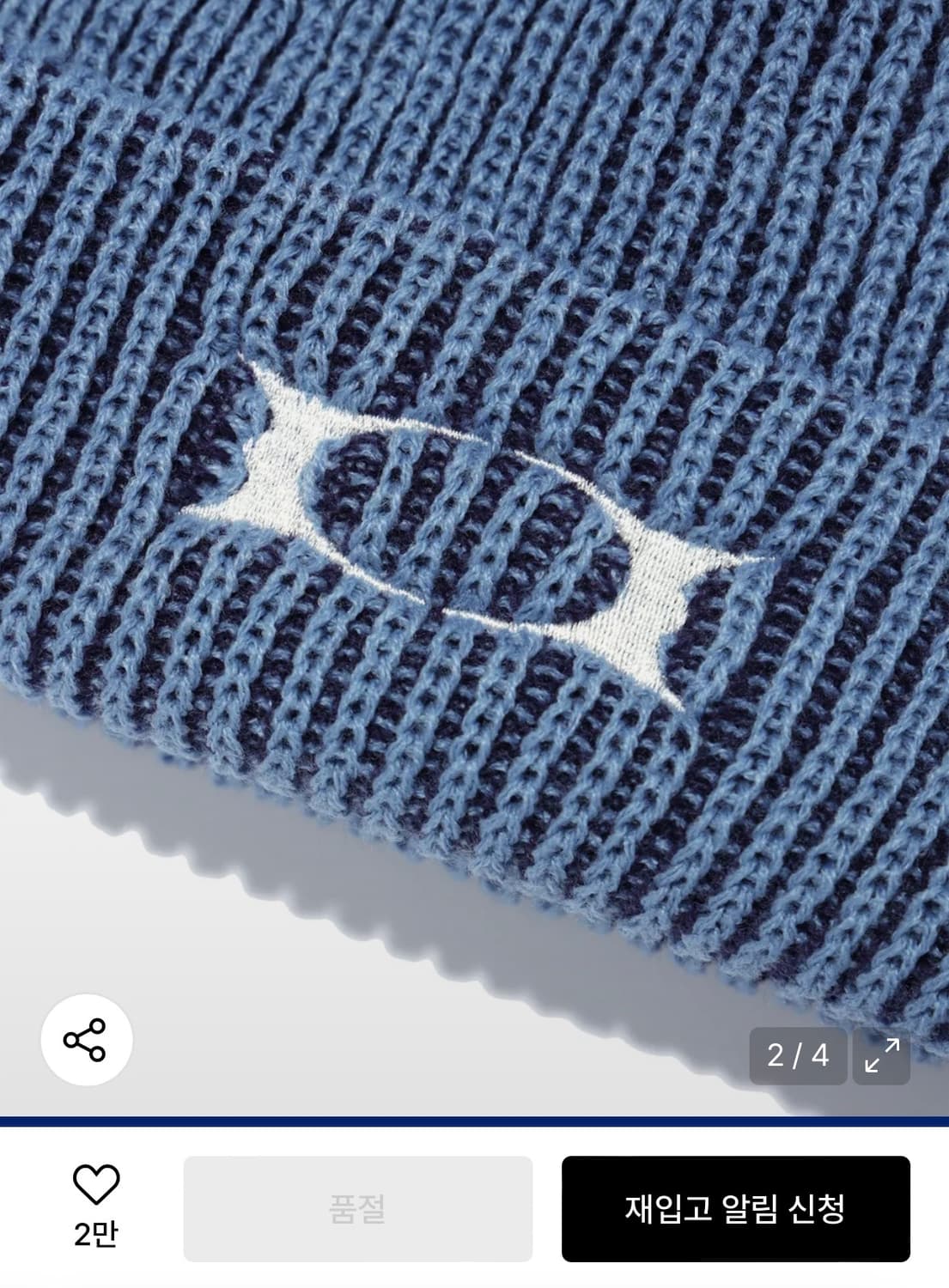 크리틱 웜홀 로고 비니 블루 상품이미지2