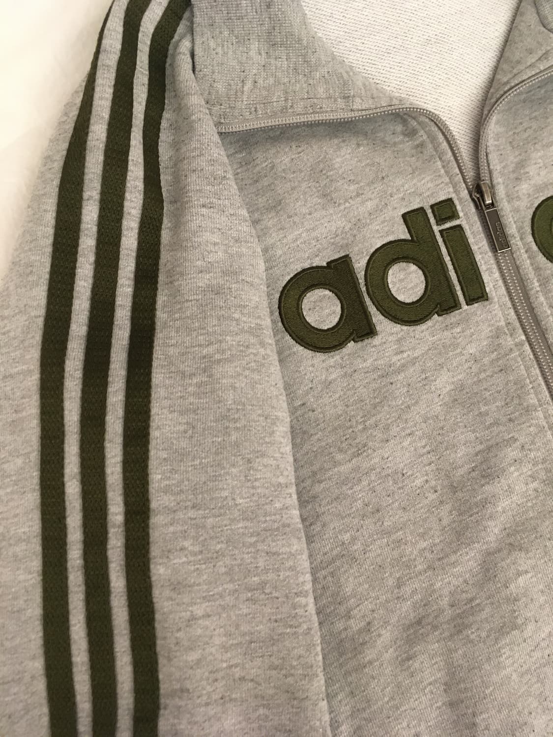 아디다스 말차 그레이 카키 져지 집업 스포티 상품이미지6