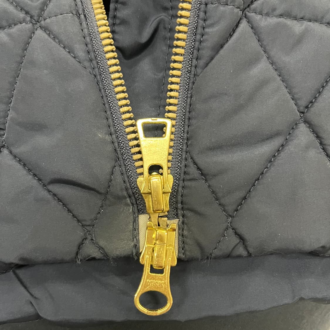 [90] 빈폴 골프 여성 후드 퀄팅 롱 패딩 자켓 네이비 3951 상품이미지7