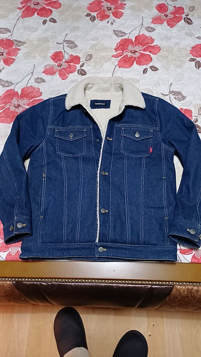 밴웍스 뽀글이청자켓 100 가슴57 기장70 상품이미지1