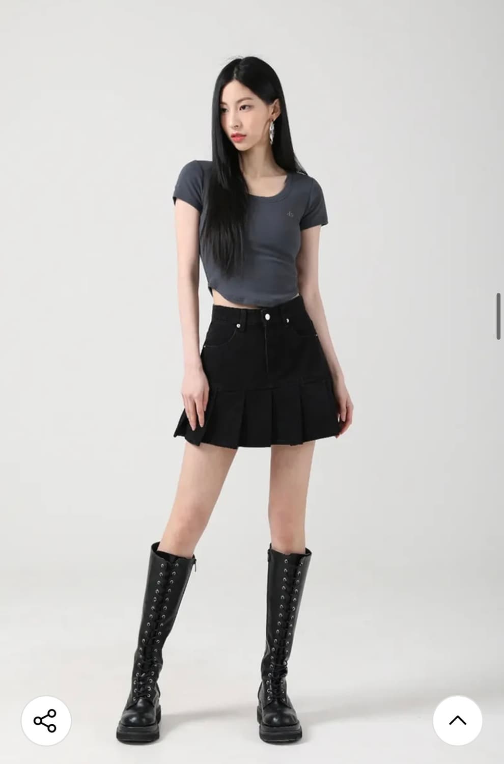 어반드레스 캔디티셔츠 반팔 챠콜 상품이미지2