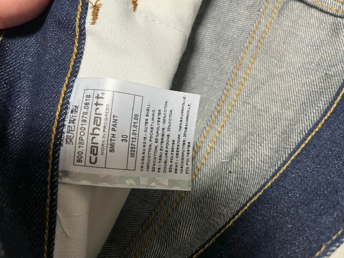 칼하트 WIP 데님팬츠 청바지 30 상품이미지4