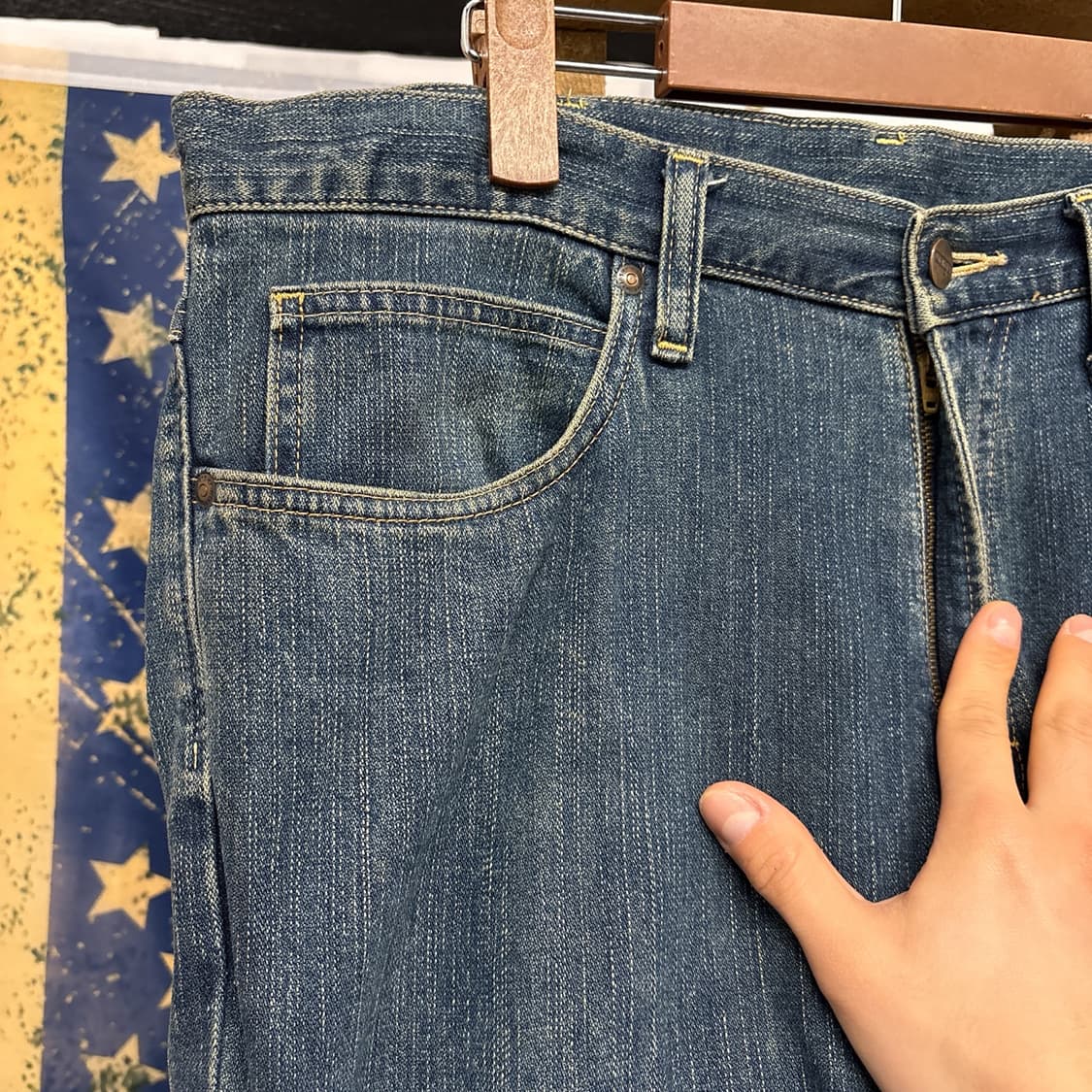랭글러 W0384 레인스트릭 샌드스톤 워싱 데님팬츠 N1255 상품이미지6